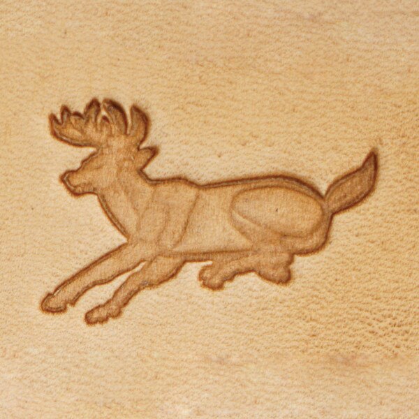 011-8830900.SLC.1.jpg Leaping Deer (Left) - 3D Stamp Image