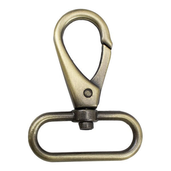 020-800825.SLC.jpg 1 1/4" Push Gate Swivel Snap - Antique Brass Image