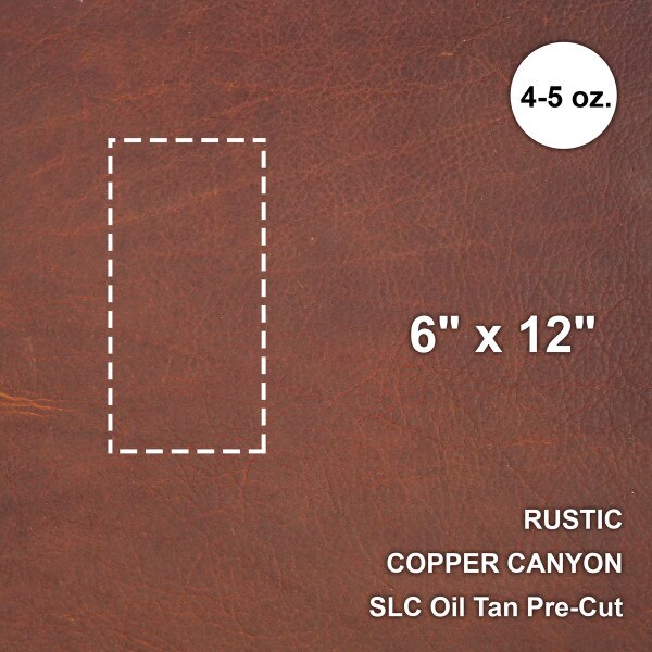 100-0107.SLC.1.jpg Rustic Copper Canyon Oil Tan Pre-Cut 6"x 12" Image