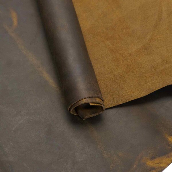 100-051.SLC.03.jpg Kodiak Brown Oil Tan Pre-Cut 6"x 12" Image