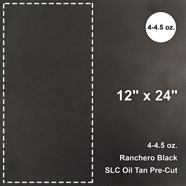 100-061.SLC.1.jpg Ranchero Black 4-4.5 Oil Tan Pre-Cut 12"x 24" Image