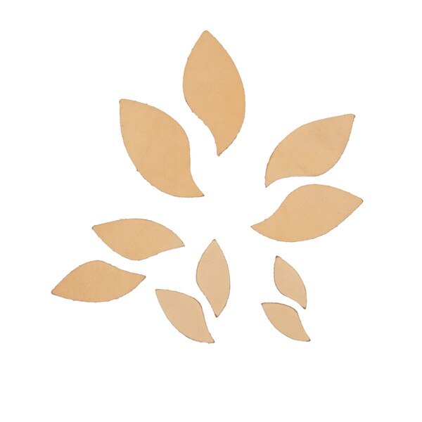 100-1040.SLC.2.jpg Small Leaf Veg Tan Earring - 6 Pair Image