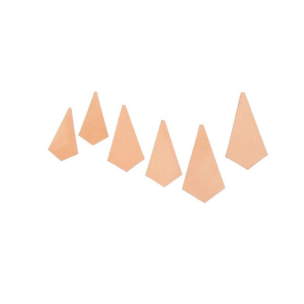 100-1071.SLC.1.jpg Small Prism Earring on veg tan leather Image