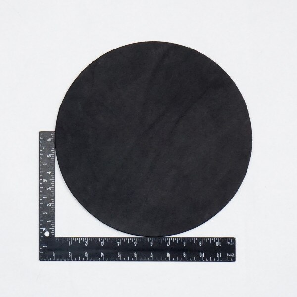 100-12601.SLC.2.jpg Hermann Oak Drum Dyed Black Pre-Cut 6-7 oz. 12" Round Image