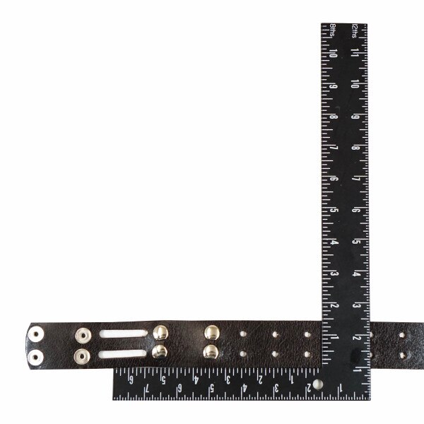 100-2009.SLC.2.jpg Double Hole Belt Blank w/ Snaps - Brown Buffalo Image