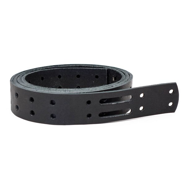 100-202.SLC.01.jpg Double Hole Belt Blank - Hermann Oak Black Image