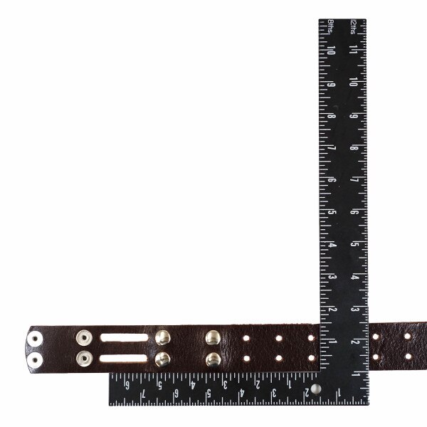 100-2089.SLC.2.jpg 1 1/2" Antique Mahogany Buffalo Double Hole Belt Blank w/ Snaps Image