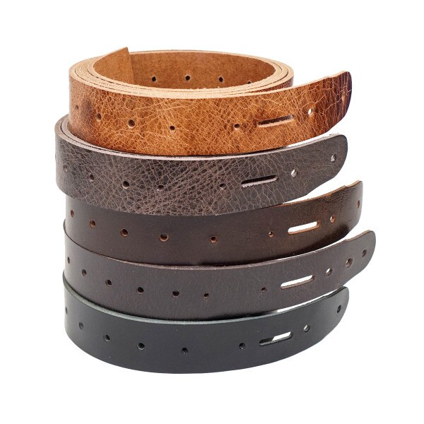 100-214.SLC.4.jpg Single Hole Belt Blank - Buffalo Black Image