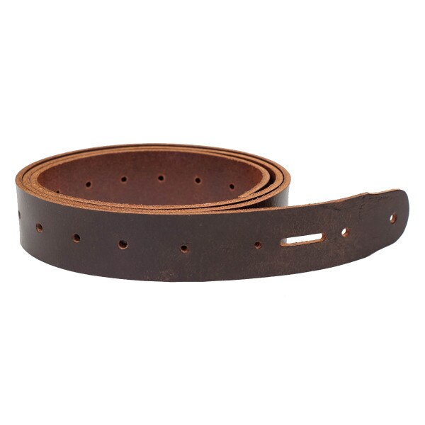 100-216.SLC.1.jpg Single Hole Belt Blank - Buffalo Antique Mahogany Image