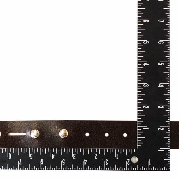 100-2163.SLC.2.jpg Single Hole Belt Blank w/ snaps - Buffalo Antique Mahogany Image