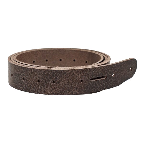 100-218.SLC.1.jpg Single Hole Belt Blank - Buffalo Vintage Chocolate Image