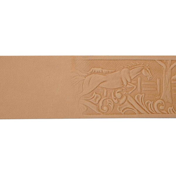 100-456805.SLC.03.jpg 1-1/2" Embossed Horse Name Space Belt Strip Image