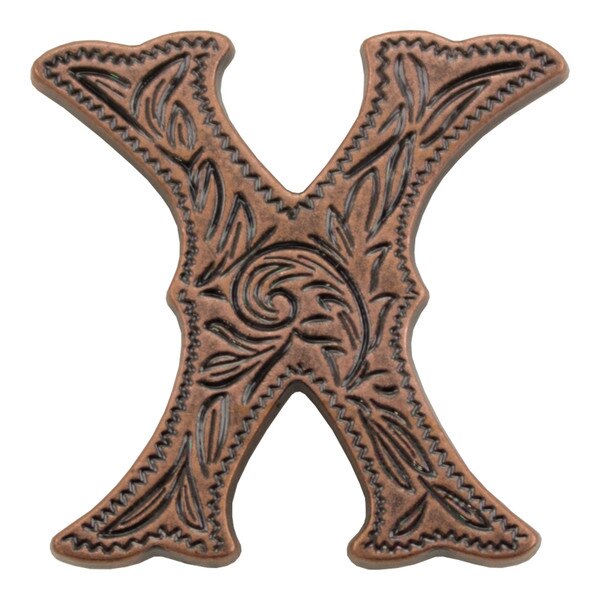 115-133724.SLC.jpg 3/4" (X) Alphabet Letter - Antique Copper Image