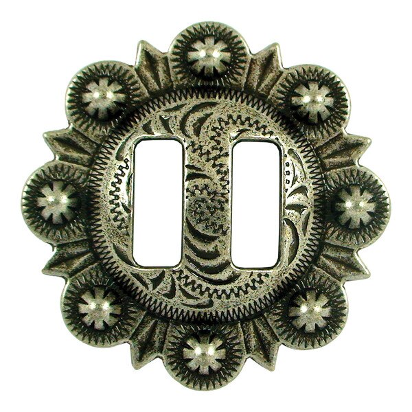 115-177002.SLC.jpg 1" Slotted Berry Concho - Old Silver Image