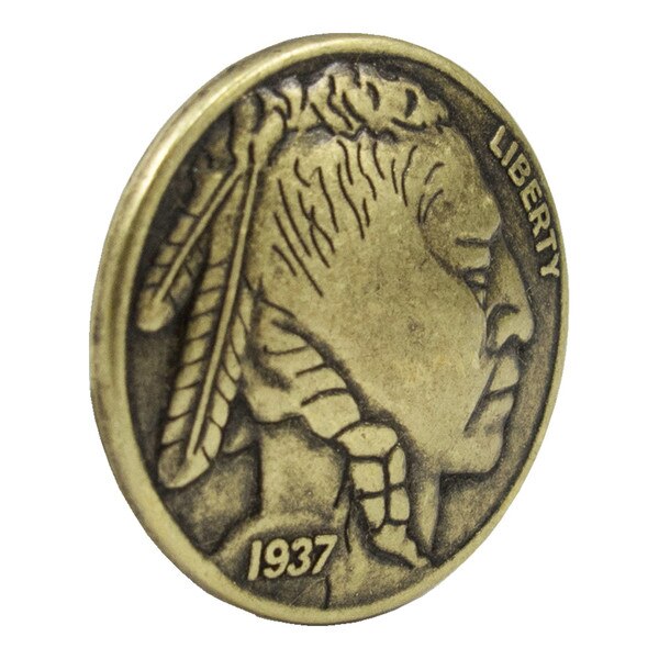 115-179185.SLC.jpg Indian Head Coin Tack - Antique Brass 50pk Image
