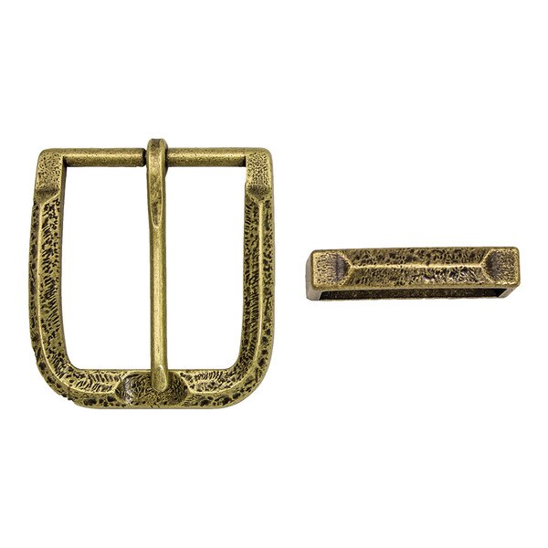 115-30.SLC.jpg 2pc Windsor Buckle Set - Antique Brass Image