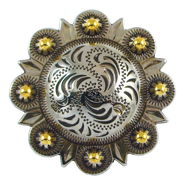 115-86104.SLC.jpg 1 1/2" Spiral Berry Concho - Silver Plate/Gold Plate Image