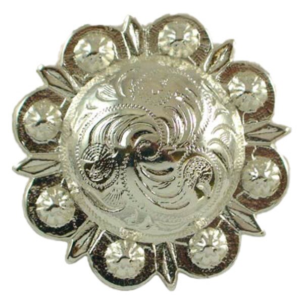 115-86107.SLC.jpg 1 1/4" Spiral Berry Concho - Silver Plate Image