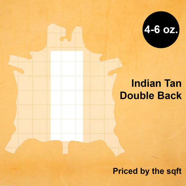 123-45.SLC.1.jpg Indian Tan Double Back 4-6 oz Image