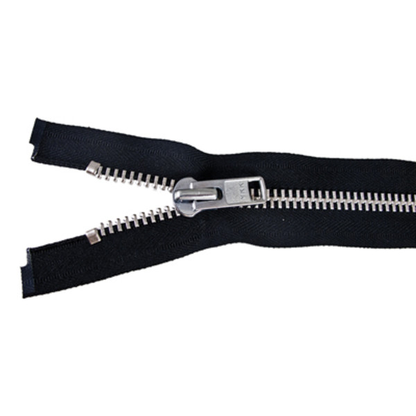 129-136924.SLC.jpg 22" Chap Zipper Black with Aluminum Teeth Image