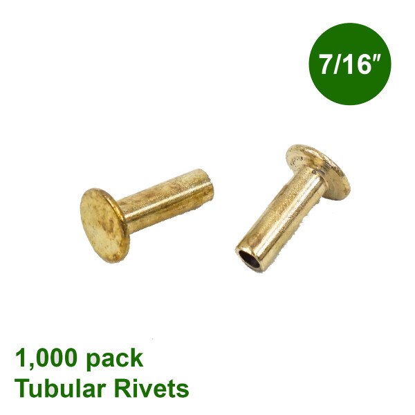 131-129431.SLC.1.jpg 7/16" Tubular Rivets - Brass Plate 1000 pk Image