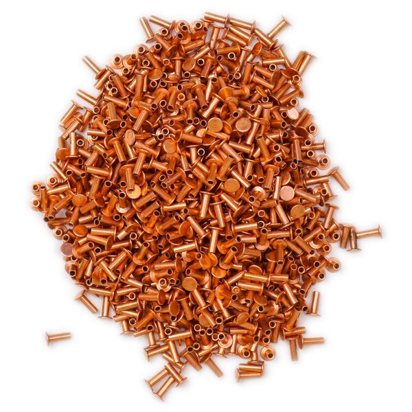 131-129490.SLC.1.jpg Weaver Leather 7/16" Tubular Rivets - Copper 1000 pack Image
