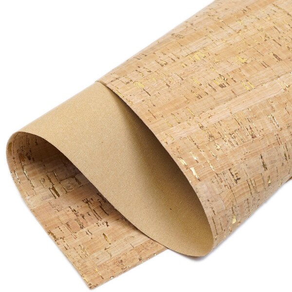 138-03.SLC.1.jpg Full sheet of Natural Cork with Gold Flakes Image