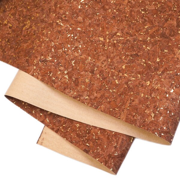 138-131.SLC.1.jpg Half Sheet of Walnut with Gold Flecks Cork Image