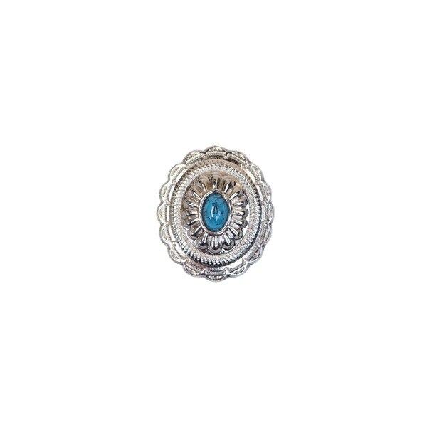 141-0012.SLC.1.jpg Mini Oval Concho - Nickel Plated Image