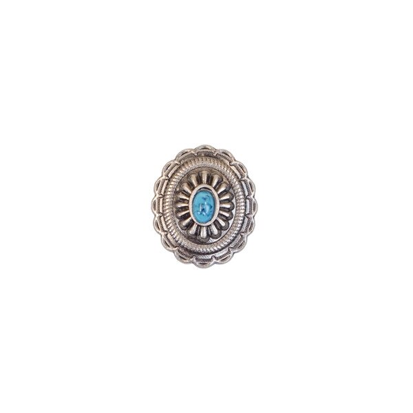 141-0013.SLC.1.jpg Mini Oval Concho - Antique Nickel Image