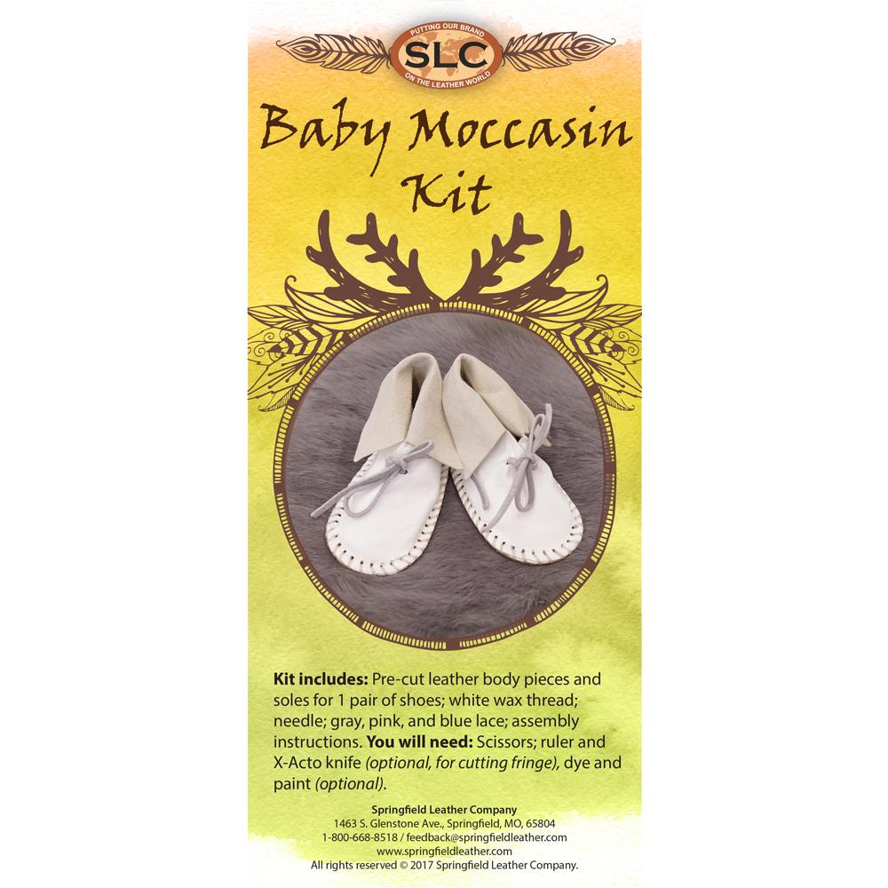 White Leather Baby Moccasin Kit Springfield Leather