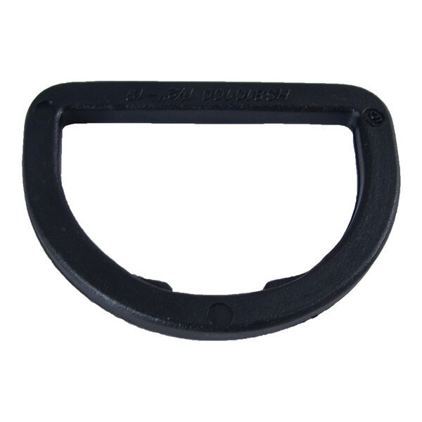 152-124200.SLC.jpg 1" Black Flat Dee - Plastic Image