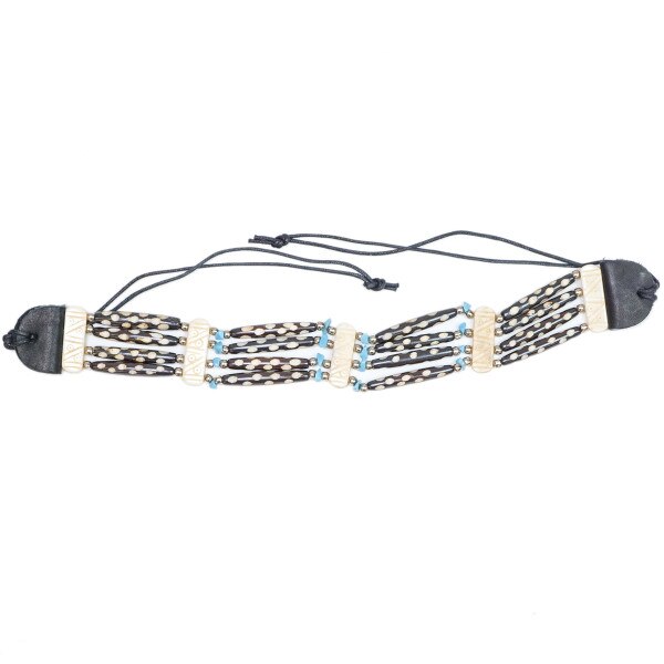 16-54512.SLC.2.jpg Bone Choker - Turquoise W/Brown Image