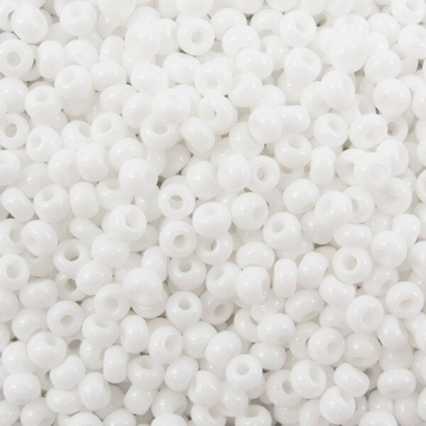 222-144007.SLC.jpg 10/0 Glass Seed Beads - White 20g Image