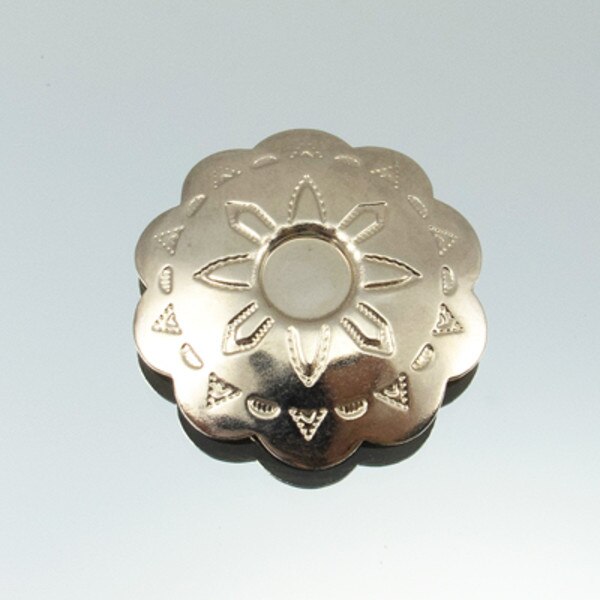 222-1612.SLC.jpg Pewter Concho Charm - Nickel Plate Image