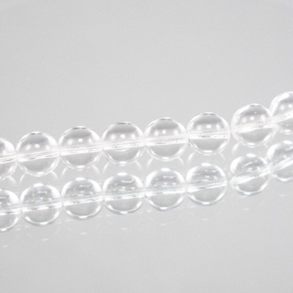 222-4137.SLC.jpg 8mm Clear Round Glass Bead Strand Image