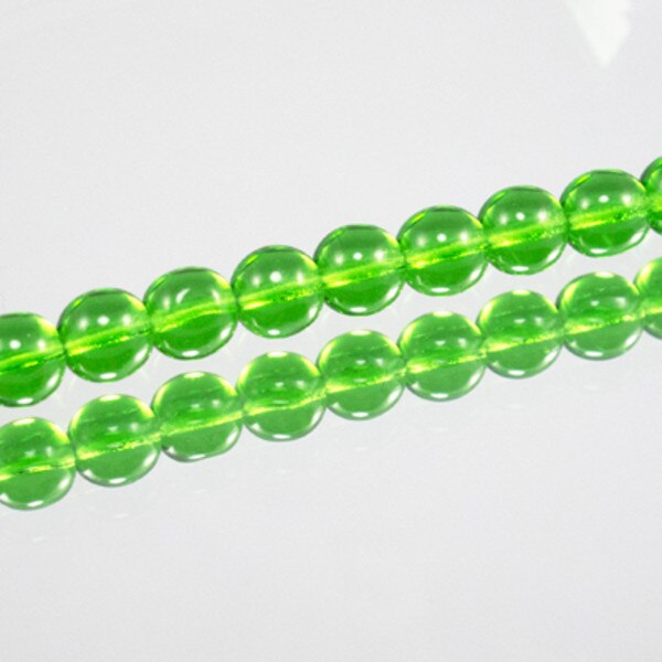 222-4141.SLC.jpg 8mm Green Round Glass Bead Strand Image