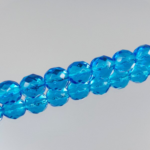 222-4161.SLC.jpg 10mm Firepolish Strand - Aqua Image