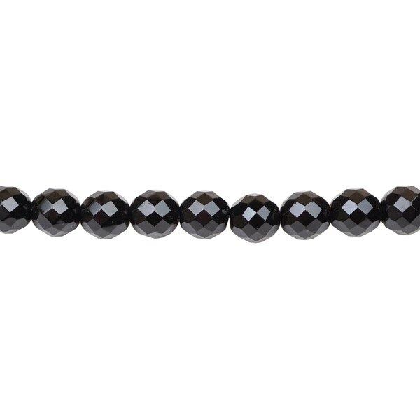 222-4162.SLC.1.jpg 10mm Firepolish Strand - Jet Image