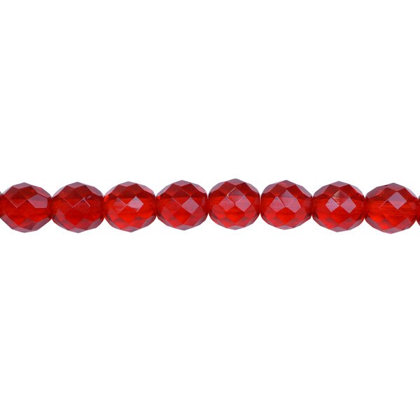 222-4169.SLC.1.jpg 10mm Firepolish Strand - Siam Ruby Image