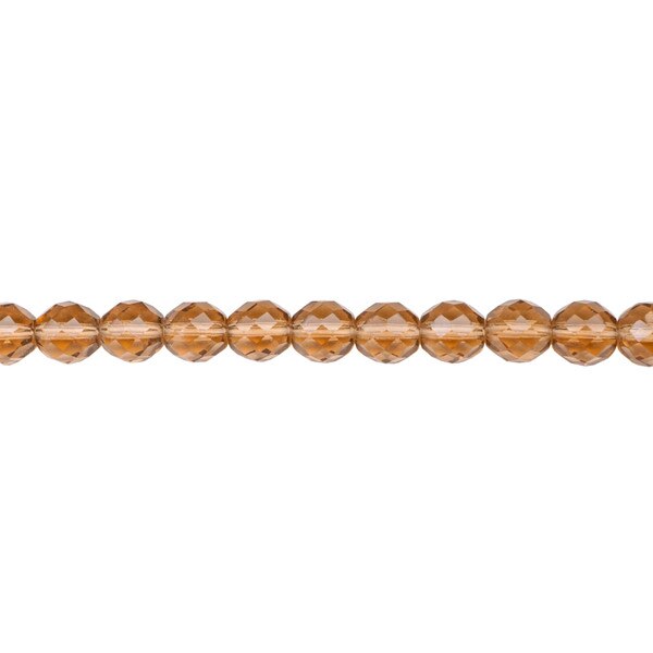 222-4171.SLC.1.jpg 10mm Firepolish Strand - Smoky Topaz Image