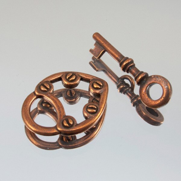 224-617018.SLC.jpg 19mm Lock Key Toggle - Copper Plate Image