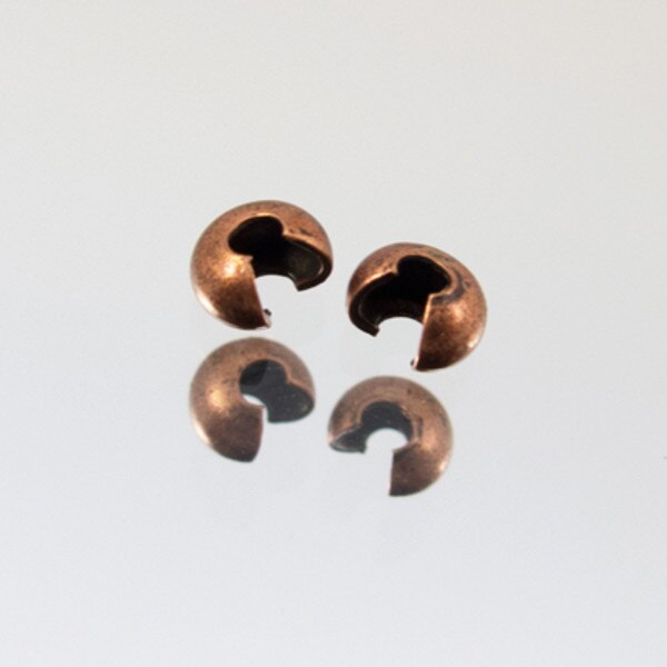 229-150.SLC.jpg 3mm Antique Copper Crimp Cover -12pk Image