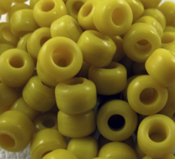 229-308.SLC.jpg Yellow Crow Beads - 100pk Image