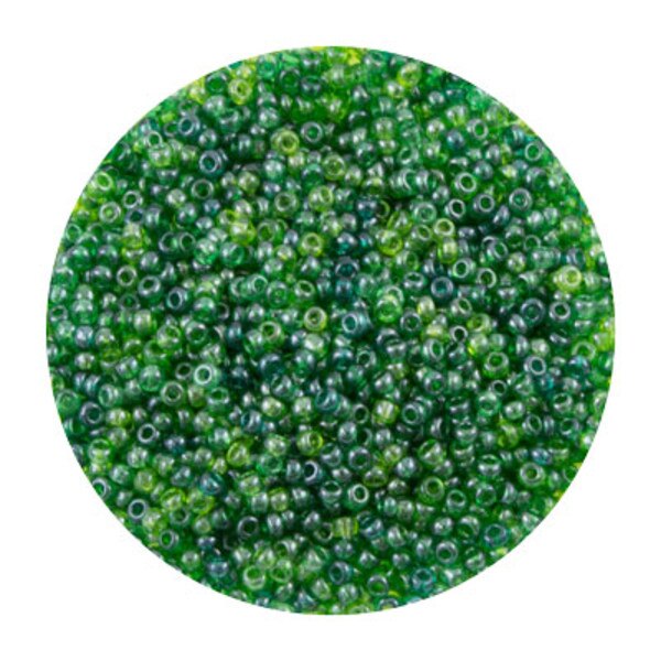 229112010.SLC.jpg SeedBeadGreenMixLuster11/022g Image
