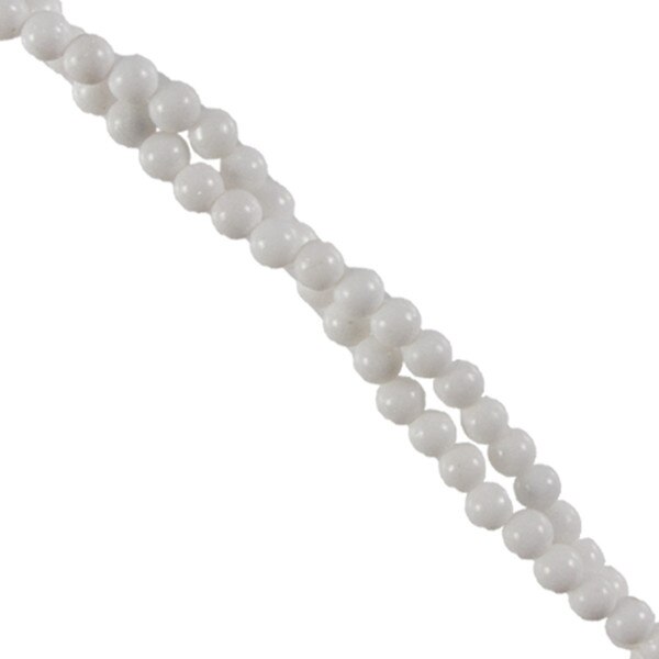 274-16.SLC.jpg 6mm Fossil Round Strand - White Image