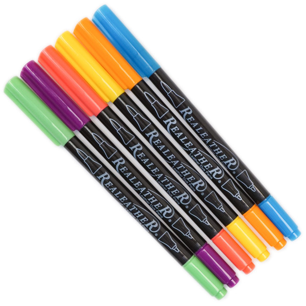 28-03.SLC.1.jpg Leather Dye Pen Pack - Brights Image