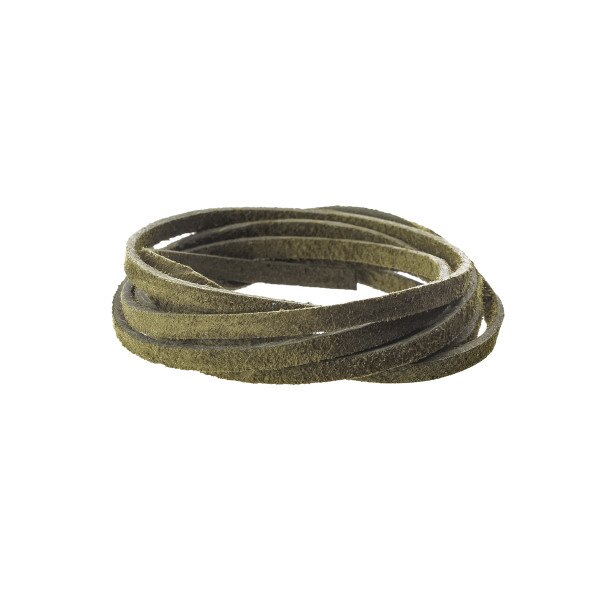 28-9031.SLC.03.jpg Lace Suede Dark Olive 1/8" x 25yd Image