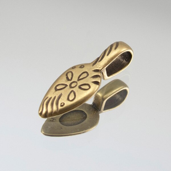 286-734127.SLC.jpg Small Teardrop Glue-on Bail - Antique Brass Image