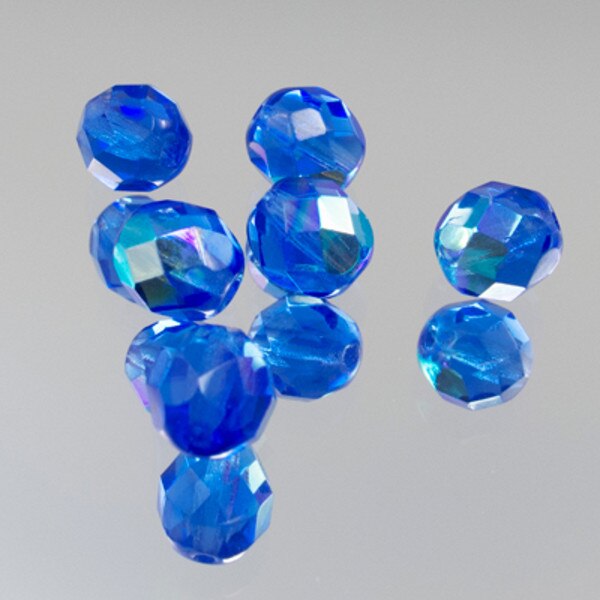 339-115.SLC.jpg 8mm Sapphire AB Bead Strand - Firepolished Image